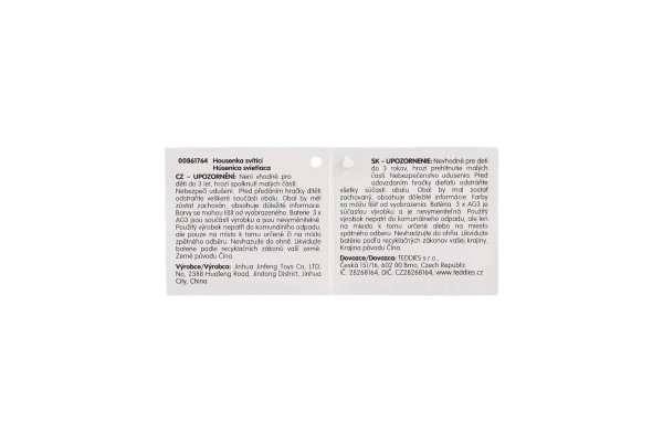 Housenka antistress knijpbare siliconen 30cm op batterijen met licht in 4 kleuren in zak 12 stuks in doos