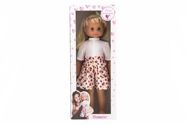 Pop Hamiro wandelend knipperend 60cm, stevig lichaam, wijde rok in doos 24x60x15cm