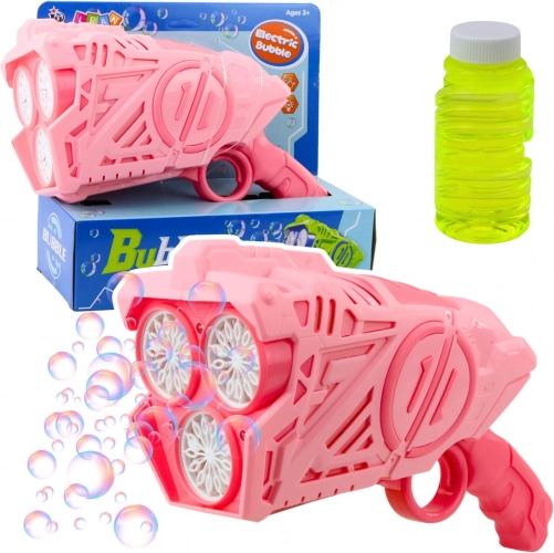 Zeepbellenpistool met LED-lichten roze