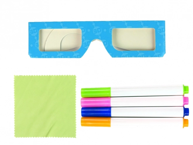Magische Verlichtende 3D Bril voor het Bord Blauw