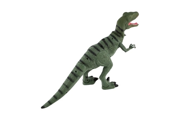 Dinosaurus lopend IC velociraptor plastic 50cm op batterijen met geluid met licht in doos 53x32,5x12cm