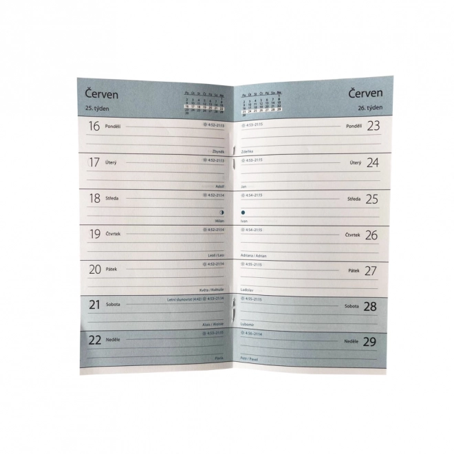 Weekplanner 2025 Pastelini groen