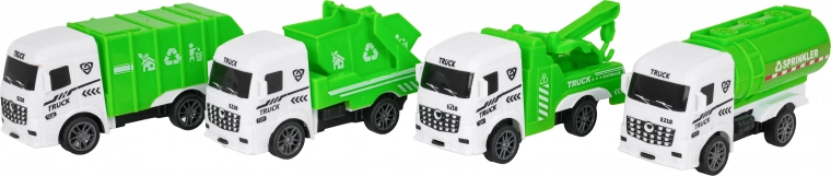 Vier stadsvoertuigen in één set