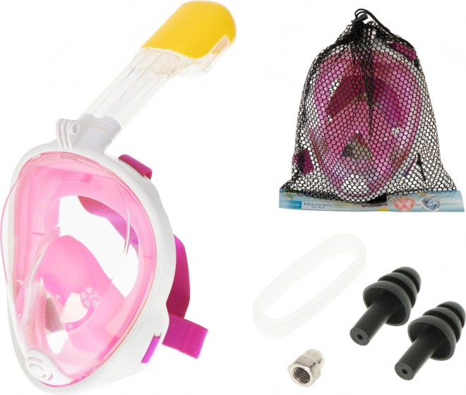 Volledige opvouwbare snorkelmasker S/M roze