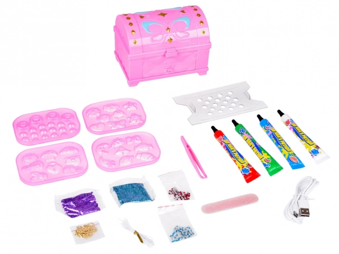Creatieve set om sieraden te maken met magische gels