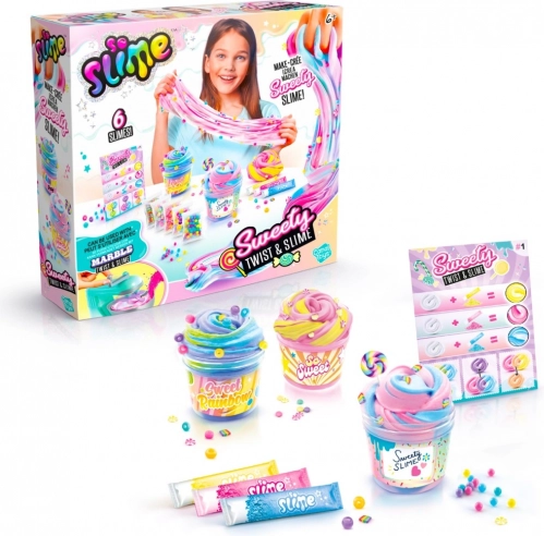 So Slime set voor het maken van marmeren slijm Sweety Twist
