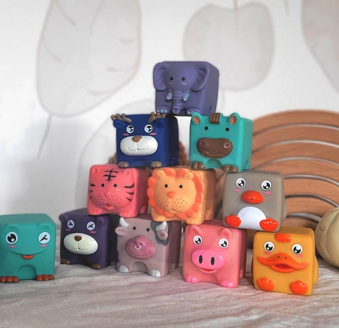 WOOPIE sensorische blokken en puzzeldieren 12 stuks