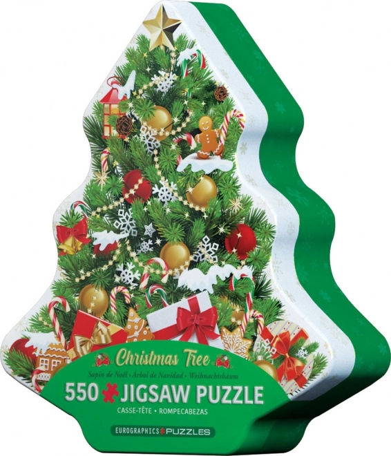 EUROGRAPHICS Puzzel Kerstboom in Metalen Doos 550 Stukken