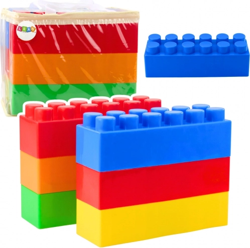 Set grote kleurrijke blokken in tas 6 st.