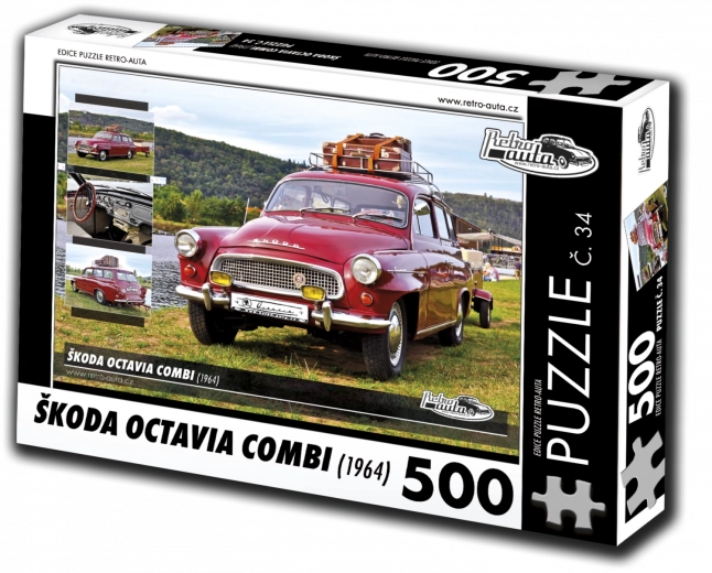 Puzzel retro-auto’s Škoda Octavia Combi 1964 – 500 stukjes