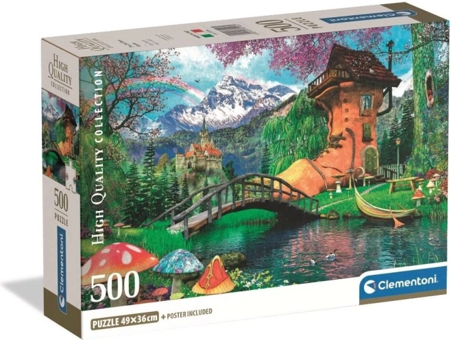 Clementoni puzzel Thuis in de oude schoen 500 stukjes