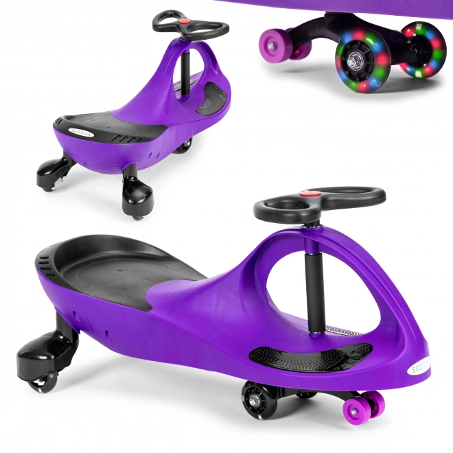 Rijdende autootje met LED-wielen paars ECOTOYS