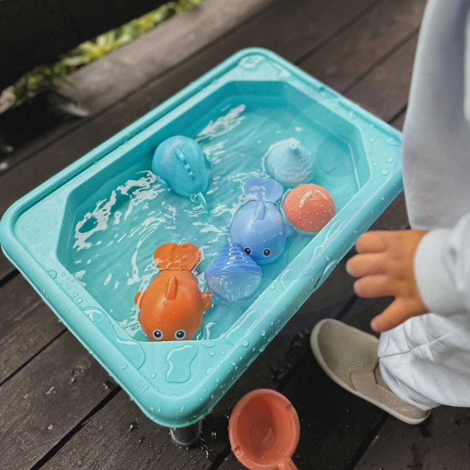 Woopie speeltafel 3-in-1 met water, zandbak en vissen 6 stuks