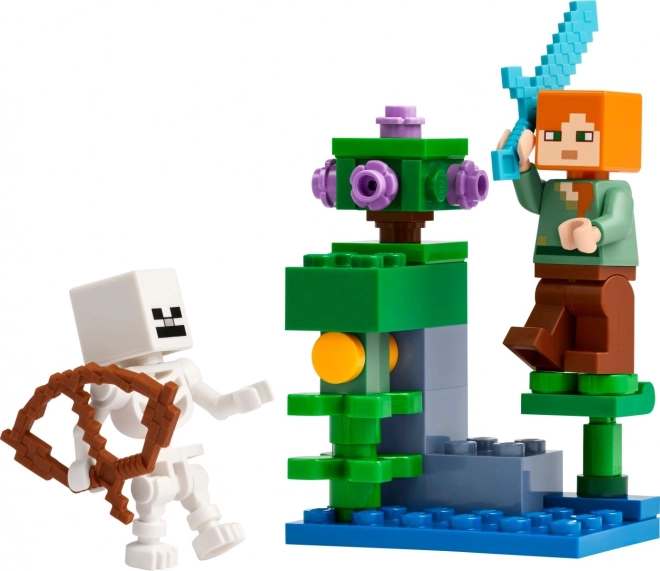 Minecraft Blokken Gevecht in de Weelderige Grot