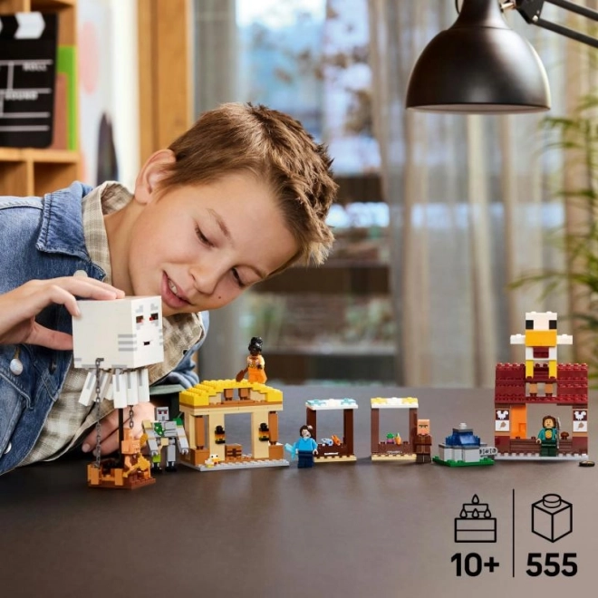 LEGO Minecraft 21273 Aanval van de Ghast-ballon op het dorp