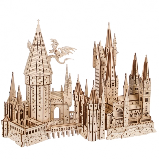 Ugears 3D houten mechanische puzzel Kasteel Zweinstein, Harry Potter