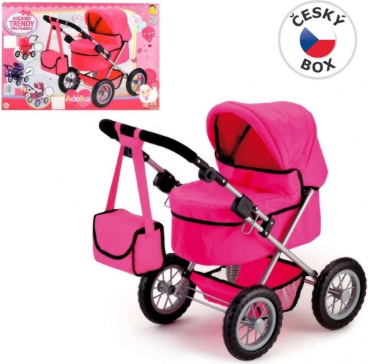 Poppenwagen Adélka roze