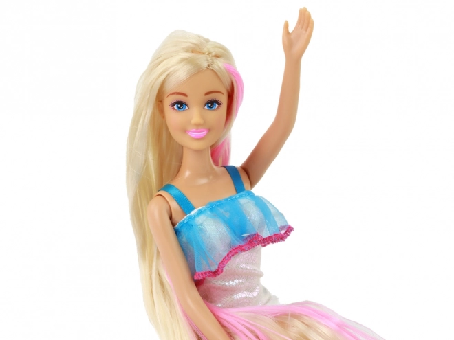 Lalce Anlily met lange blonde haren - stylingset