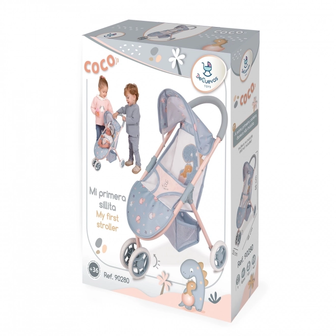 DeCuevas 90280 Sportieve driewielige poppenwagen COCO 2024 - 55 cm