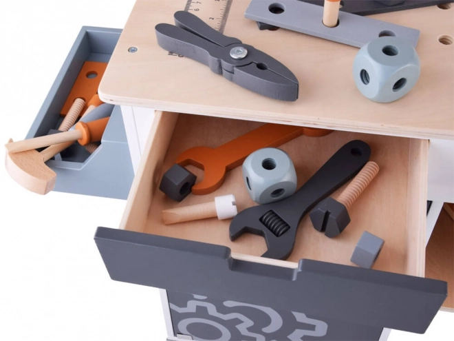 Houten werkplaats set voor kinderen met gereedschap