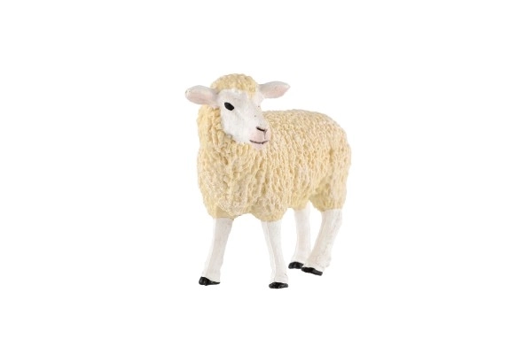 Kunststof figuurtje huiselijke schaap 8cm
