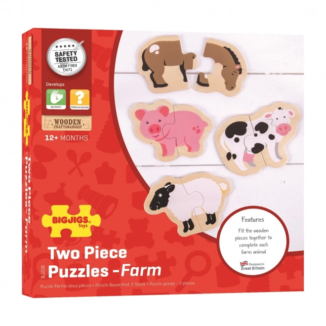 Bigjigs Toys Gemakkelijk puzzel Boerderijdieren