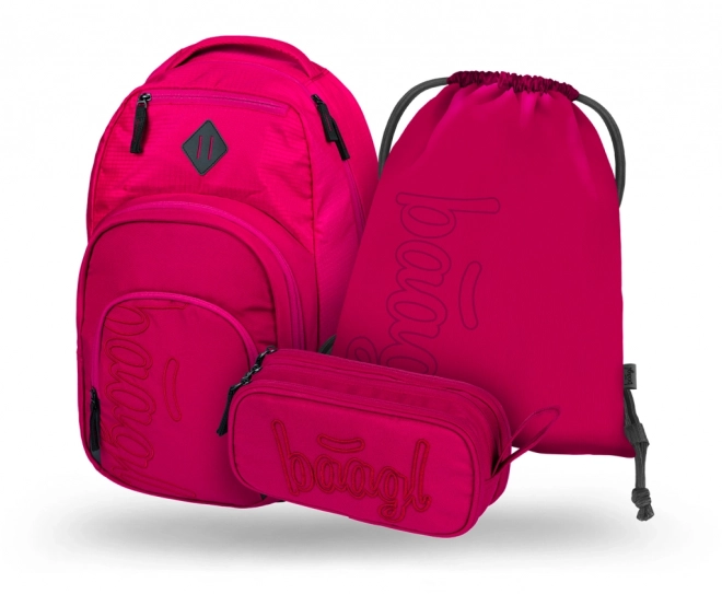 BAAGL 3 SET Coolmate Ruby: rugzak, etui, zak