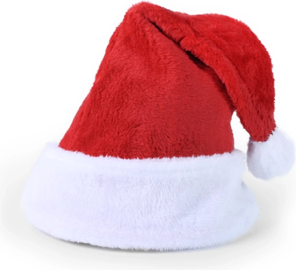 Kerstmuts in rood met witte rand en pompon