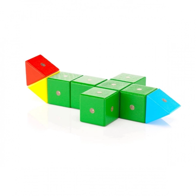 Houten magnetische blokken WABI 40 stuks