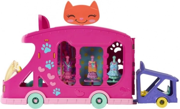 Enchantimals katten-modewinkel op wielen – speelset