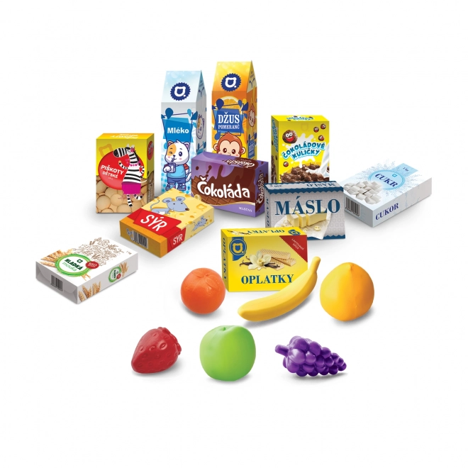 Mini winkelmandje met accessoires en leren