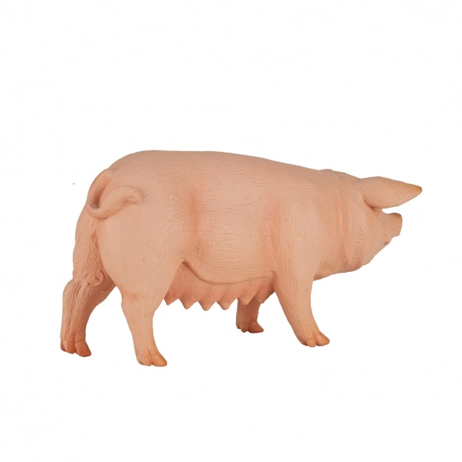 Realistische plastic figuur van een zeug
