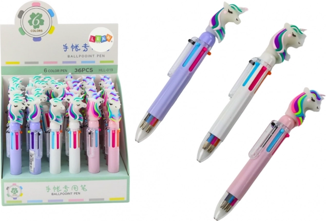 Meerklurig automatisch pen Eenhoorn – 6 kleuren