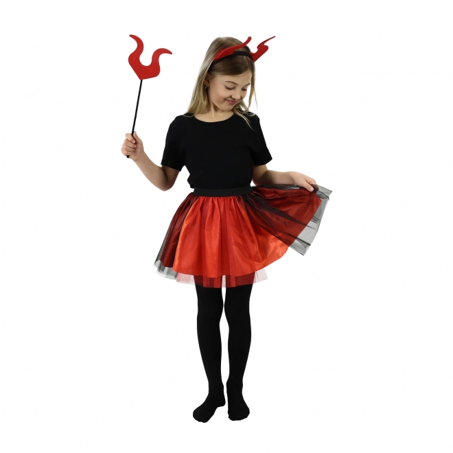 Schattig duiveltje kostuum met tutu rok en accessoires