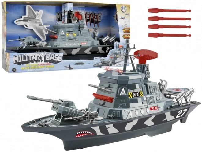 Militair kinderschip met licht en geluid