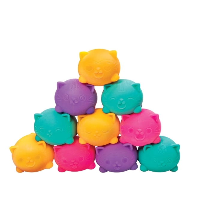 Set van 3 katjes in levendige kleuren
