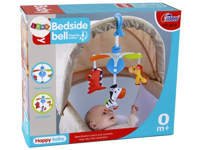 Kleurrijke mobiele voor kinderen met dierenvormige clip