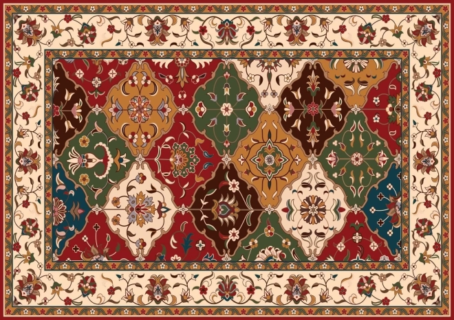 Puzzel Anatolische bloemen op tapijt 1000 stukjes