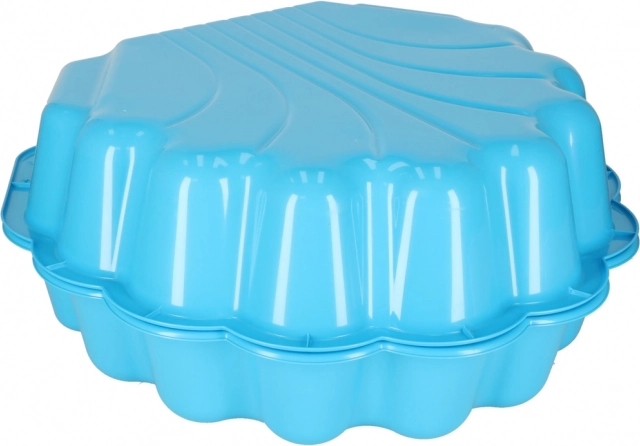 Afsluitbare Zandbak Schelp 2-in-1 - blauw