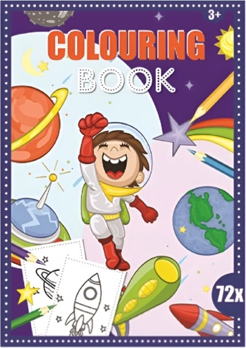 Kleurboek Ruimte A4, 72 pagina’s