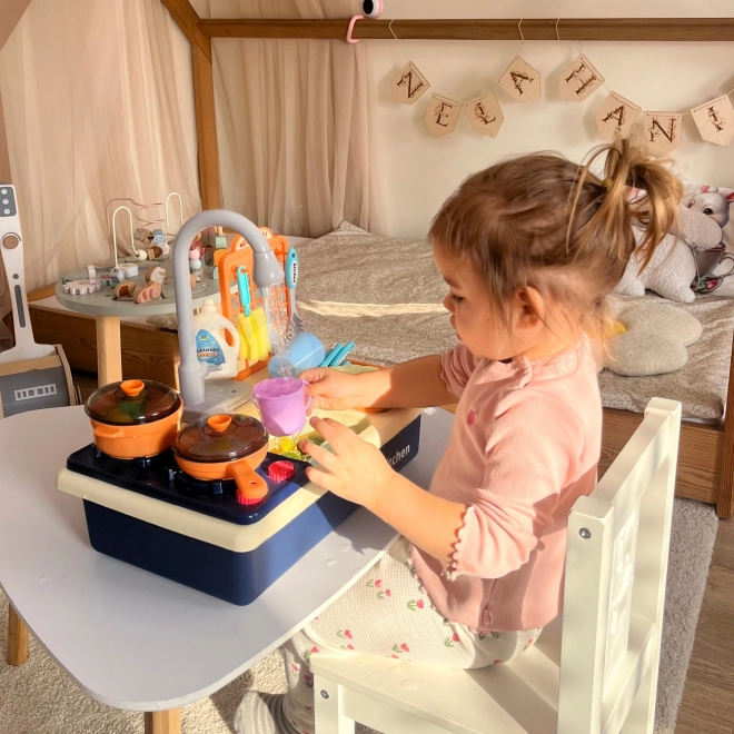 Kinderkeukentje 2-in-1 met gootsteen en fornuis