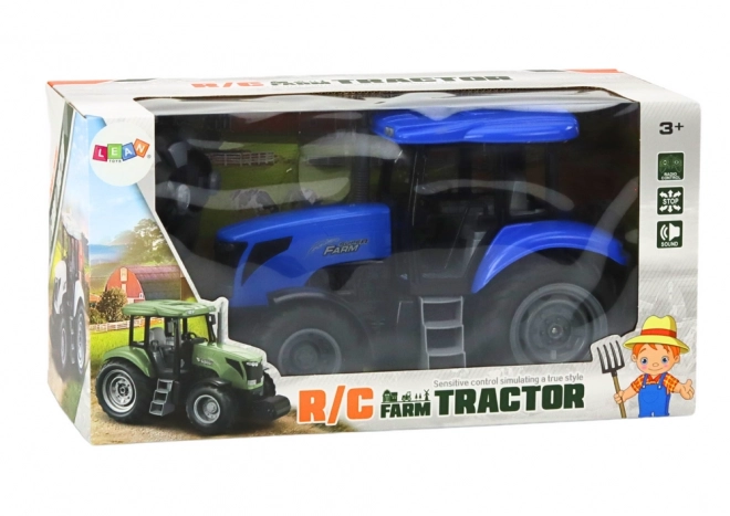 Op afstand bestuurbare tractor RC 2.4G Geluiden Blauw