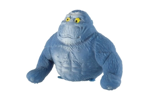Gorilla anti-stress speelgoed gevuld met zand 400 g siliconen 12 cm 4 kleuren 8 stuks in doos