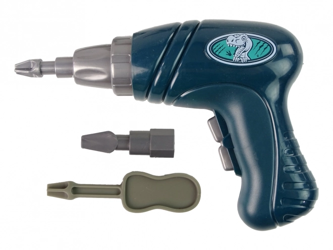 Schroevendraaier dinosaurus met boormachine Plastic