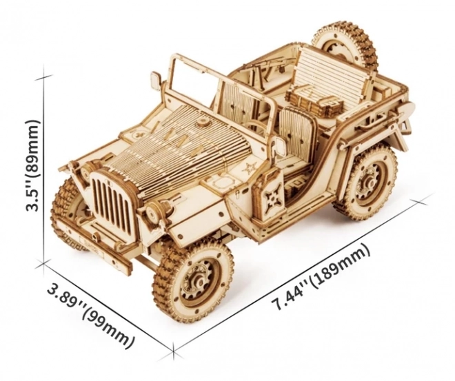 Leger Jeep - 3D houten puzzel