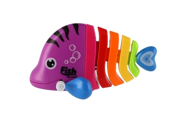 Visje op windmechanisme plastic 11cm mix van kleuren 14st in doos