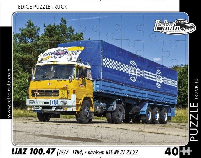 Retro auto-puzzel Truck Liaz met aanhanger BSS 40 stukjes