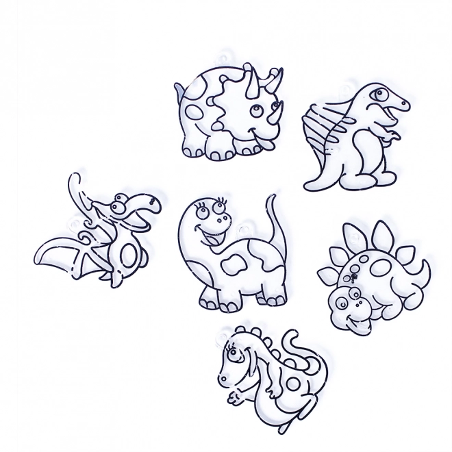 Maken van raamstickers dinosauriërs