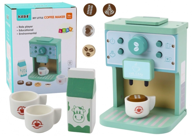 Houten kinderkoffiemachine