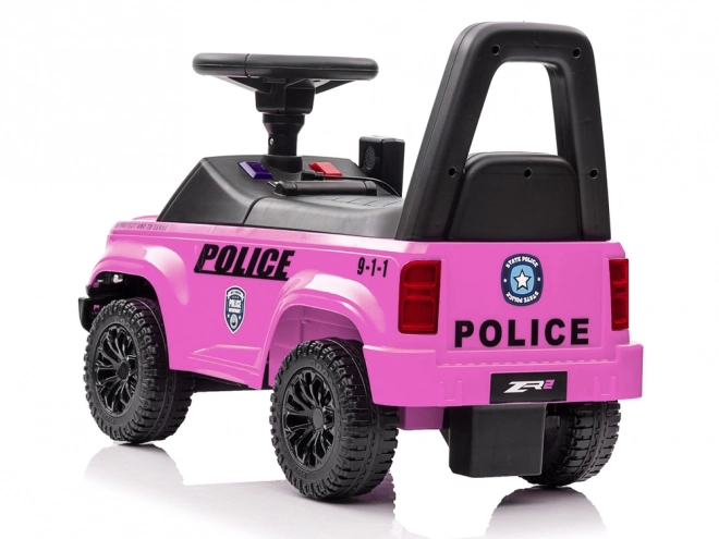 Kind loopauto Politie roze